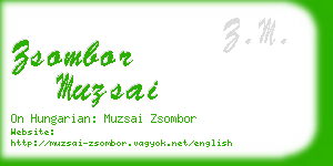 zsombor muzsai business card